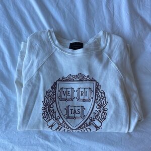 Harvard White Sweatshirt